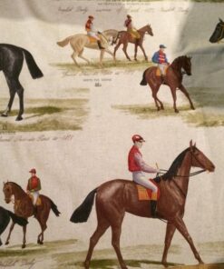 Tyg med galopphästmotiv