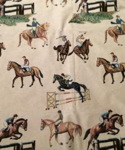Tyg med hästsportmotiv