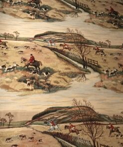 Möbeltyg med engelskt jaktmotiv