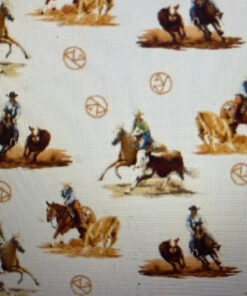 Tyg med westernmotiv - Indrivning ko